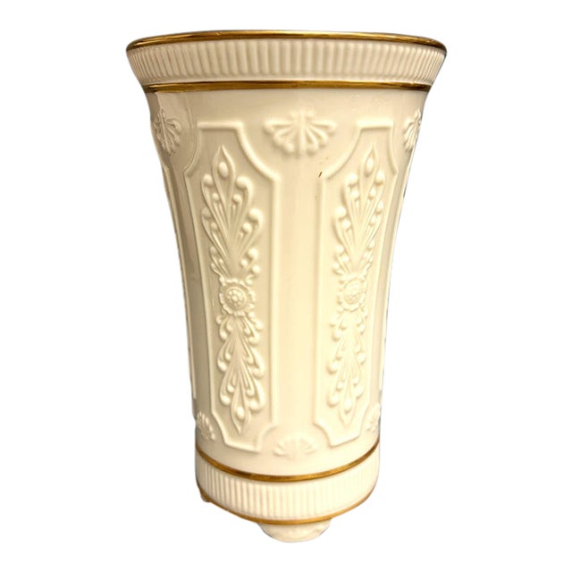 Lenox Versailles Footed Vase With Gold Trim For Sale