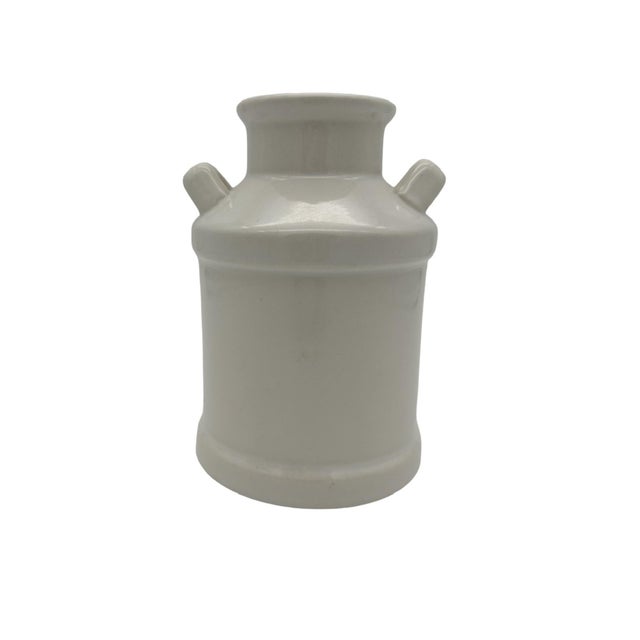 Vintage Ceramic Milk Jug Vase Flowers Red Blue Yellow Farm Decor Chairish