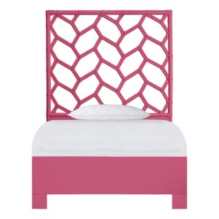 Silas Platform Bed Twin Extra Long - Pink For Sale