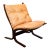 Mid Century Danish Modern Lounge Chair Tan Leather Attributed to Ingmar Relling Westnofa MCM For Sale