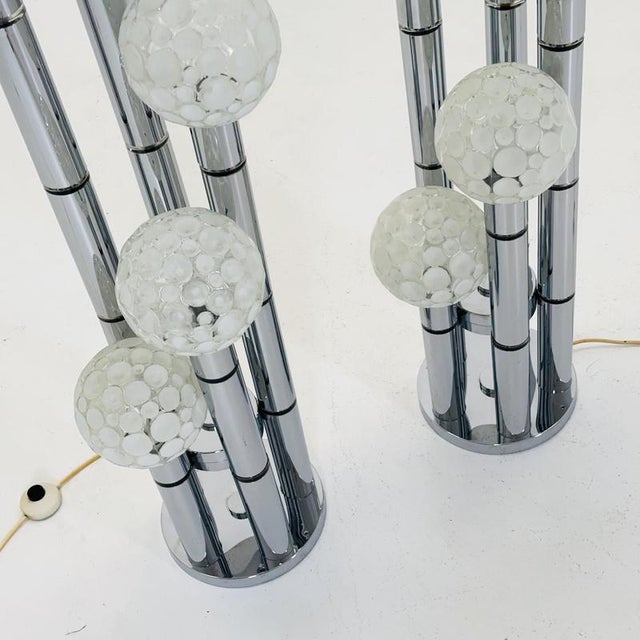 Vintage Chrome Floor Lamp with Glass Globes, 1970s For Sale - Image 18 of 18