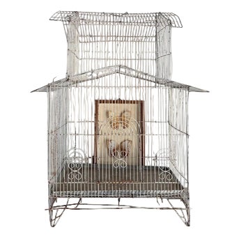 Wirework Birdcage, Early 20th Century For Sale