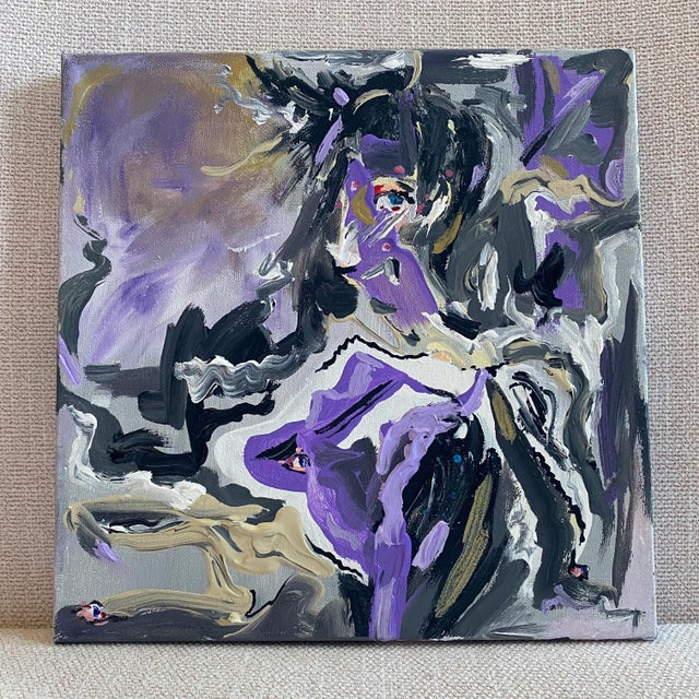 Original Contemporary "Private Eyes" Painting by Lee Ten Hoeve For Sale - Image 4 of 7