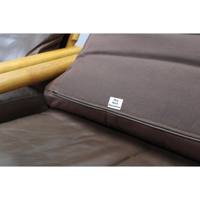 Set of Danish Armchairs in Oak and Leather by L. Olsen & Søn, 1970s For Sale - Image 17 of 18