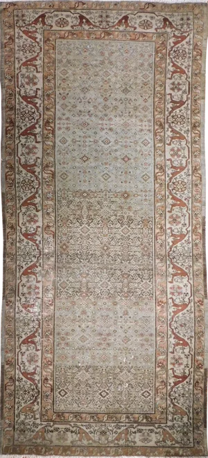 1930's Vintage Hand-Knotted Persian Gallery Rug - 6'6"x 13'9"