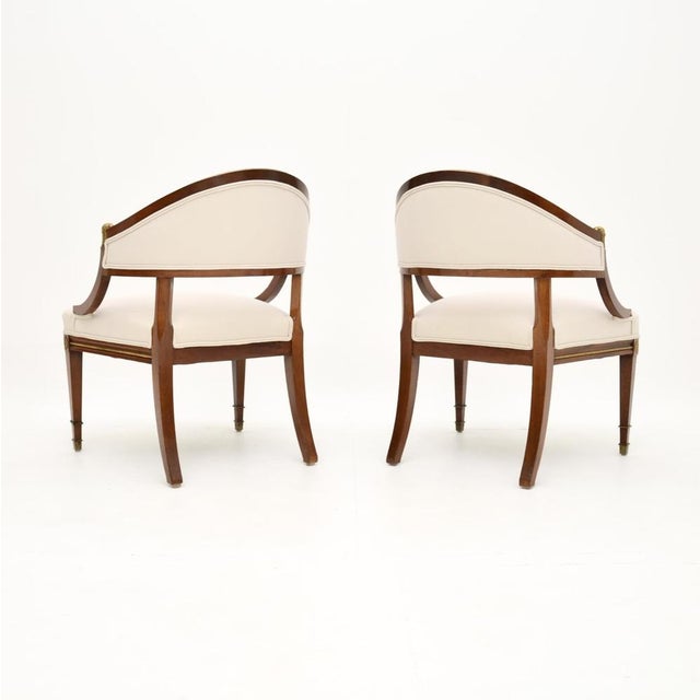 Antique Swedish Neo-classical Armchairs, 1900s, Set of 2 For Sale - Image 4 of 13