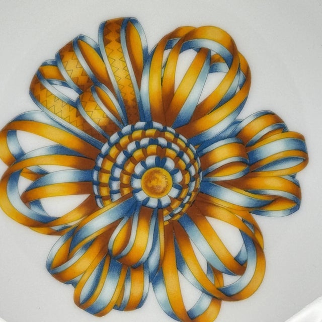 Modern Cocarde de Soie Soup Plates from Hermès, 1980s, Set of 6 For Sale - Image 3 of 5