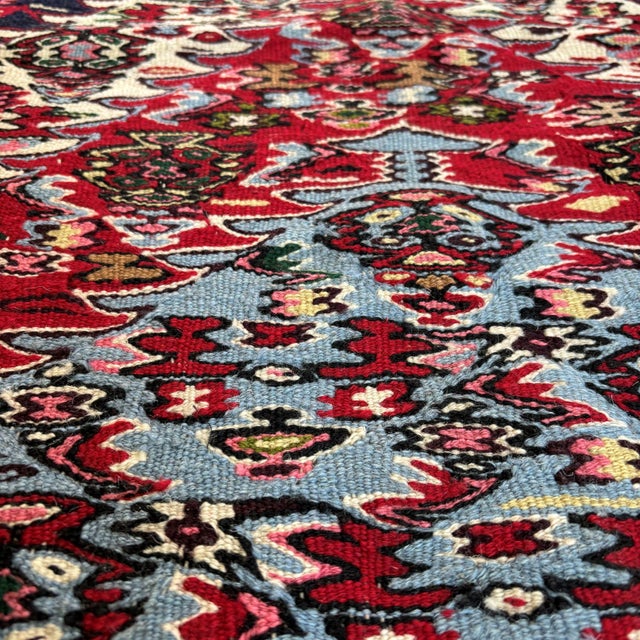 Green Senneh Kelim Rug, 1980s For Sale - Image 8 of 11