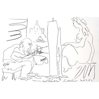 Pablo Picasso, the Painter and His Model, 1962, Original Lithograph For Sale