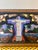 Mid-Century Modern Antique Brazilian Butterfly Wing Tray, Christ the Redeemer, Rio De Janeiro For Sale - Image 3 of 8