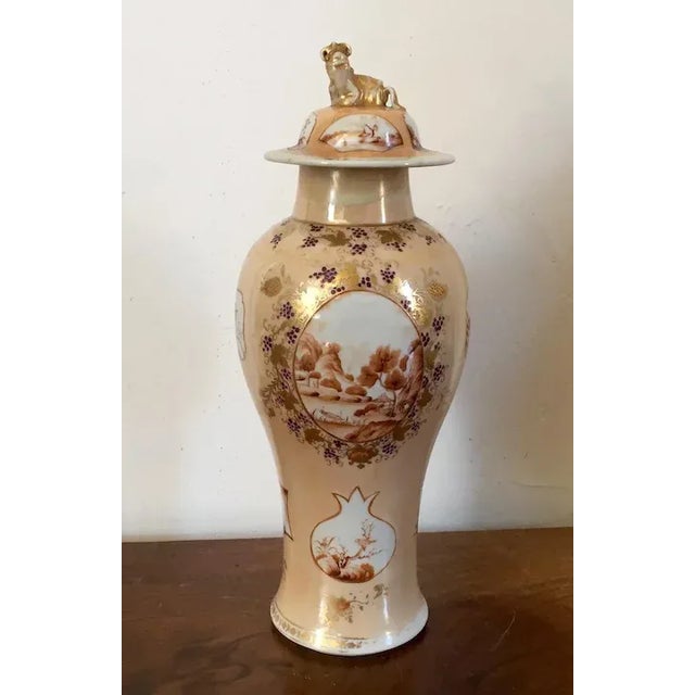Chinese 1810 Chinese Export Porcelain Vase & Cover For Sale - Image 3 of 11