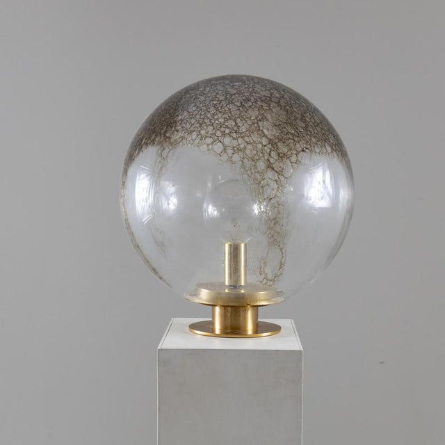 Spherical Table Lamp in Brass and Glass from La Murrina, Italy, 1960s For Sale - Image 3 of 8