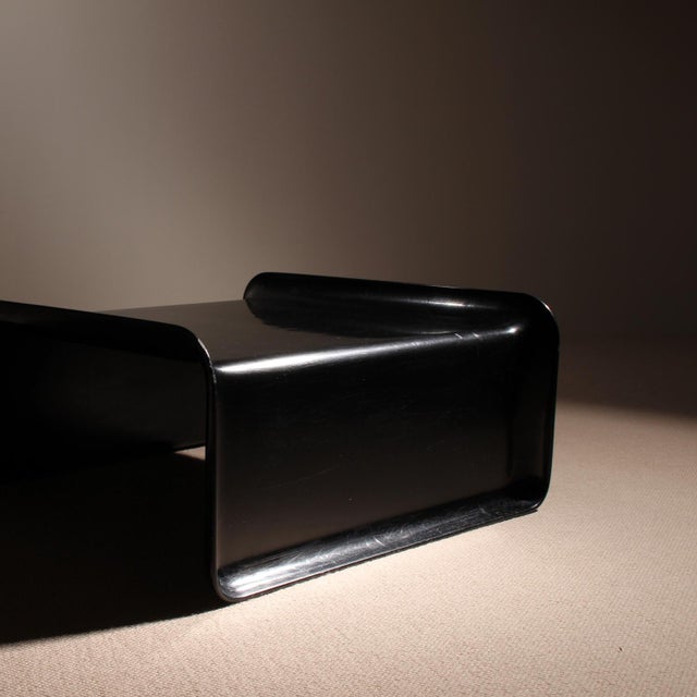 Black Fiberglass Coffee Table from Rosenthal, Germany, 1970s For Sale - Image 9 of 11