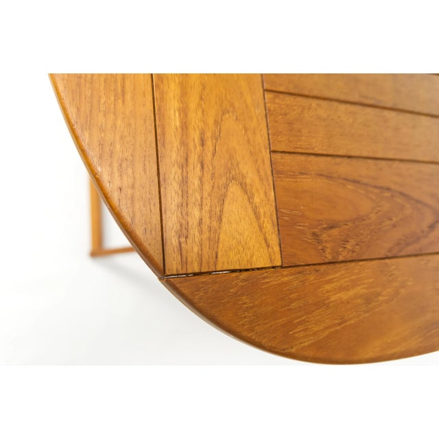 Late 20th Century Danish Modern Teak Accent Folding Table by Dyrlund For Sale - Image 5 of 9