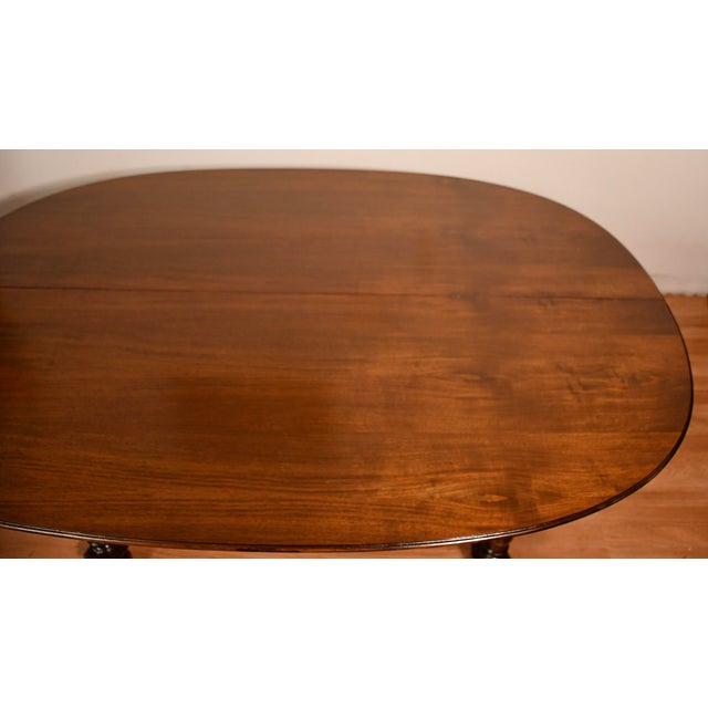 Brown 1920 Antique French Walnut & Crotch Mahogany Flip-Top Console / Serving Table For Sale - Image 8 of 18