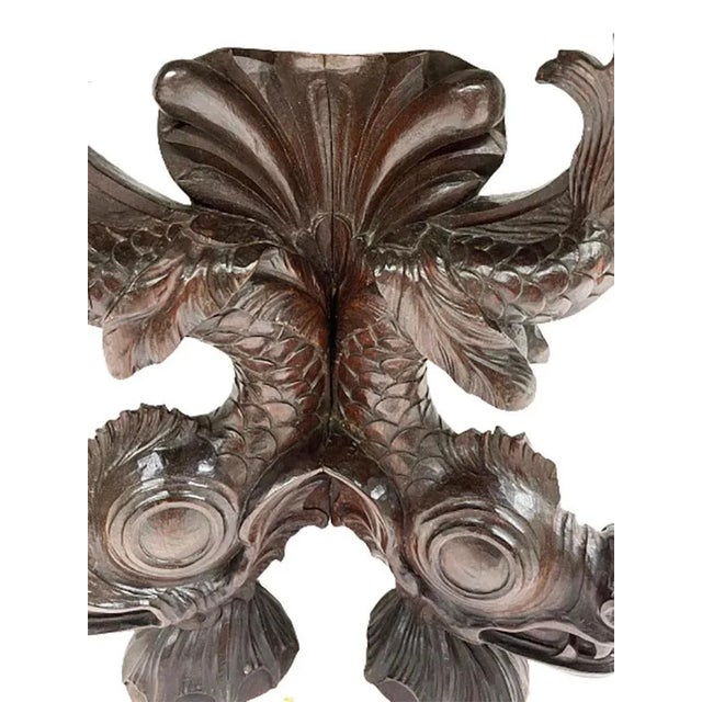 18th-19th Century Dolphin Console Table with Marble Top For Sale - Image 4 of 7