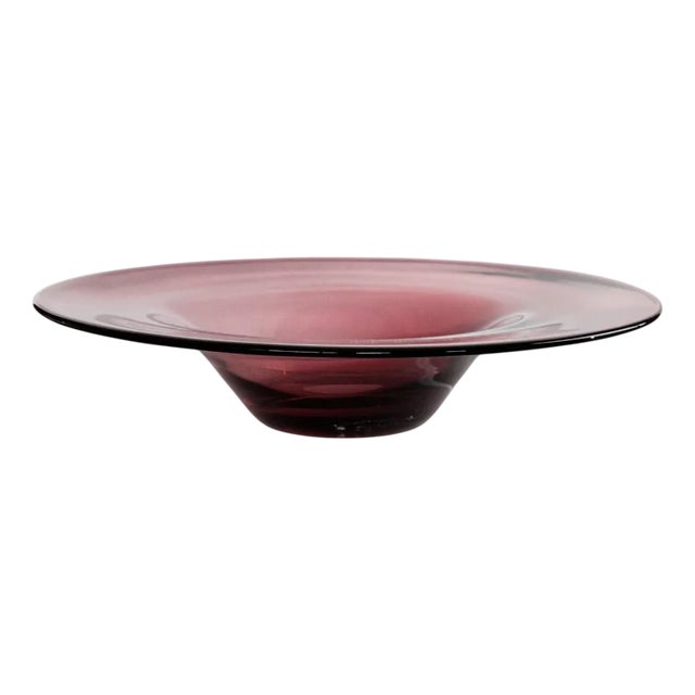 Mid-Century Murano Glass Bowl in Berry Glass, Italy, 1970s For Sale