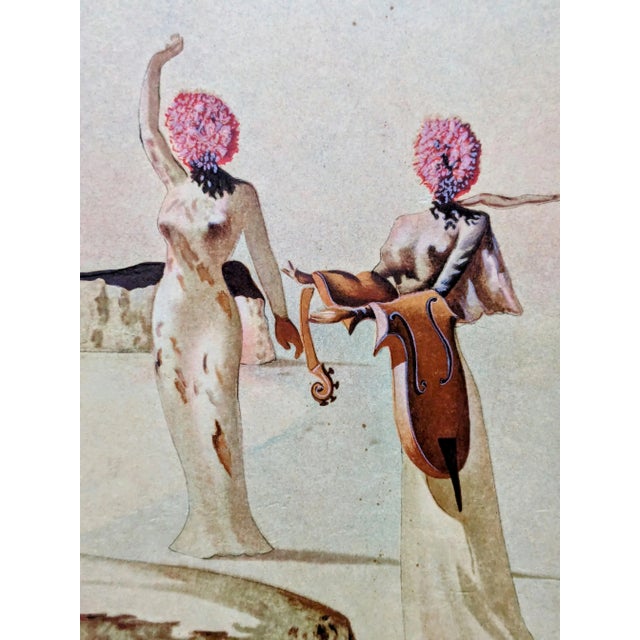 Salvador Dali, Three Surrealist Women Holding in Their Arms the Skins of an Orchestra, Original Lithograph, 1970s For Sale - Image 6 of 7