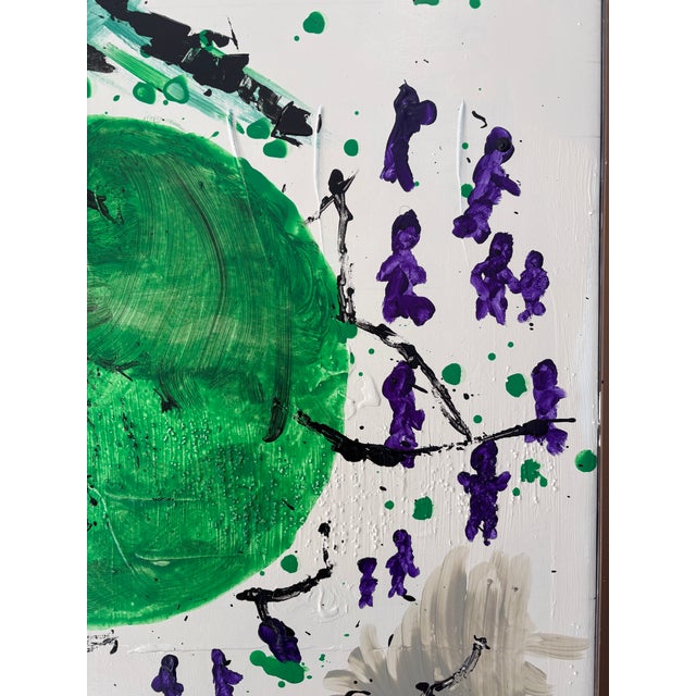 Wood Signed Abstract Acrylic Painting For Sale - Image 7 of 12