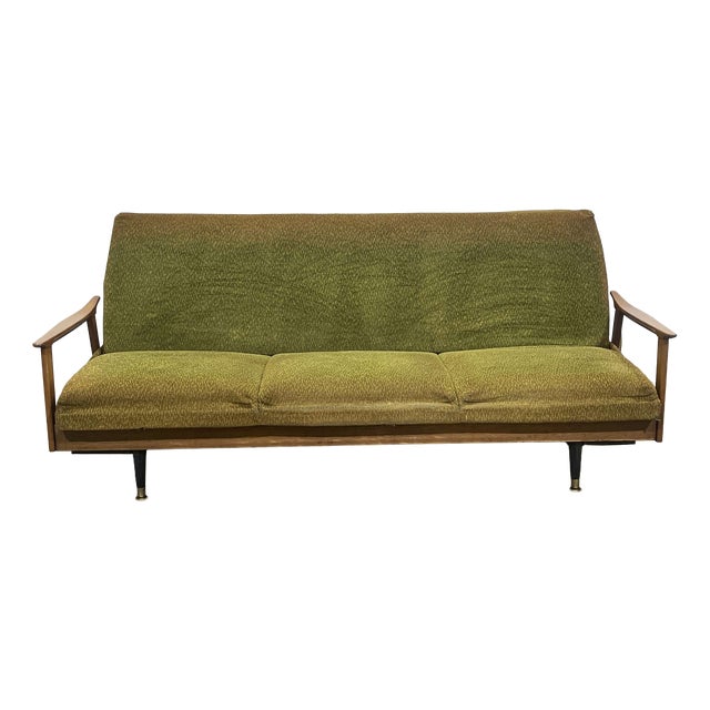 English Sofa Bed in Beech, 1970s For Sale