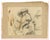 William Lock the Younger, Portrait Studies of Man in Profile, 1780, Charcoal Drawing For Sale