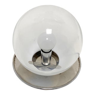 Vintage Spherical Blown Glass Table Lamps, Set of 2 For Sale
