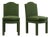 Leo Dining Chairs in Zucchini Velvet by Ceraudo, Set of 2 For Sale