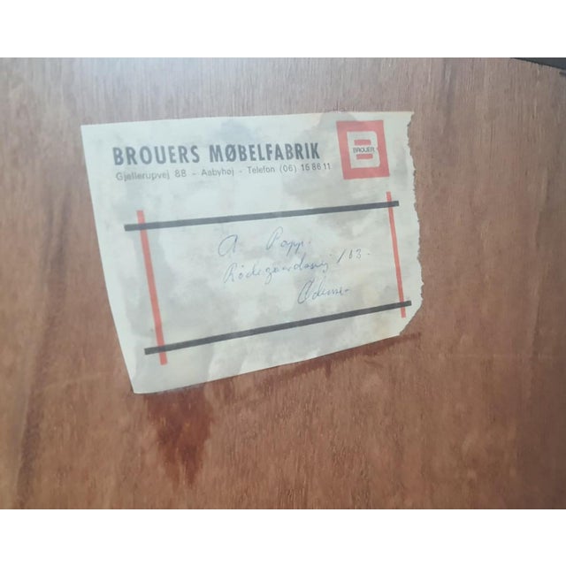 Vintage Danish Bookcase in Rosewood and Brass by Erik Brouer for Brouers Mobelfabrik, 1960 For Sale - Image 10 of 16