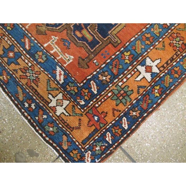 Burnt Orange Galerie Shabab Collection Early 20th Century Persian Heriz Long Runner For Sale - Image 8 of 9