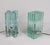 Set of 2 table lamps/glass objects by giorgio reggiori for gallotti & radice, 1960s, italy, construction with steel screws...