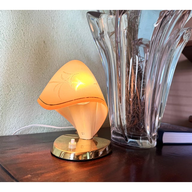 Austrian Brass and Hand-Painted Glass Table Lamps by Rupert Nikoll, 1950s, Set of 2 For Sale - Image 15 of 17