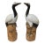 Pair of Vintage Asian Glazed Ceramic Red-Crowned Crane Statues For Sale