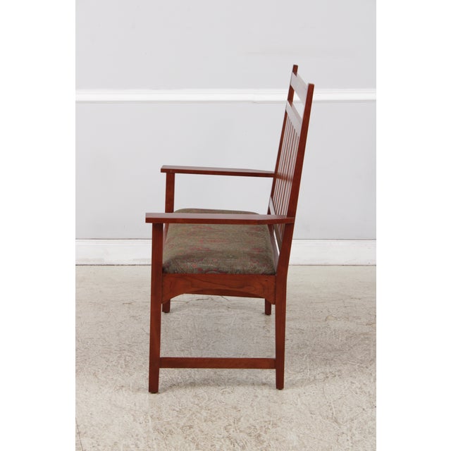 2000 - 2009 Stickley Harvey Ellis Cherry Mission Style Settee For Sale - Image 5 of 18