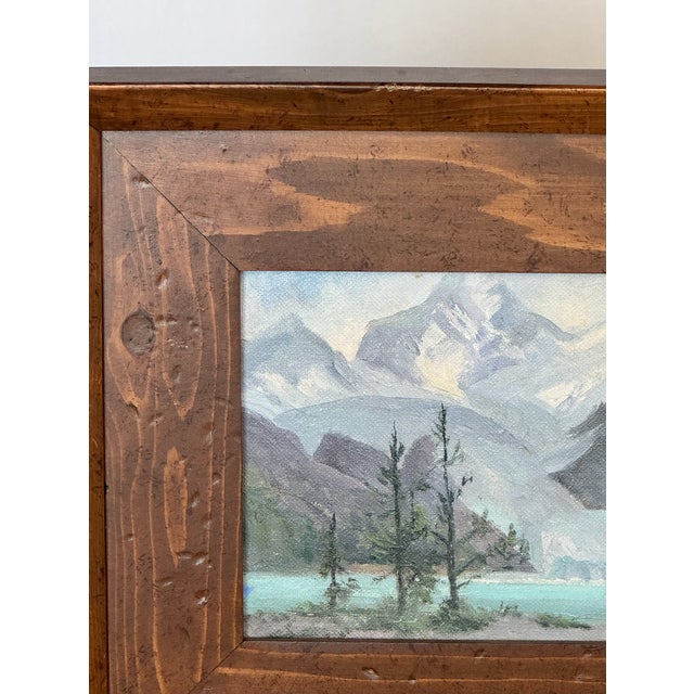 Traditional 1950s "Mt. Robson" Framed Oil on Canvas by Catherine Bogardus For Sale - Image 3 of 6