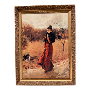 Beautiful Unique Vintage Framed Painting "Solitude"