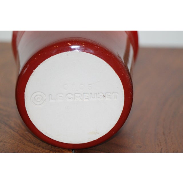 Le Creuset #0905 Flame Color Utensil Crock For Sale - Image 4 of 4