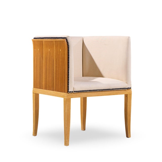 Eliel Saarinen Eliel Saarinen for Arkitektura Saarinen House Mid Century Maple Arm Lounge Chairs - Pair For Sale - Image 4 of 13