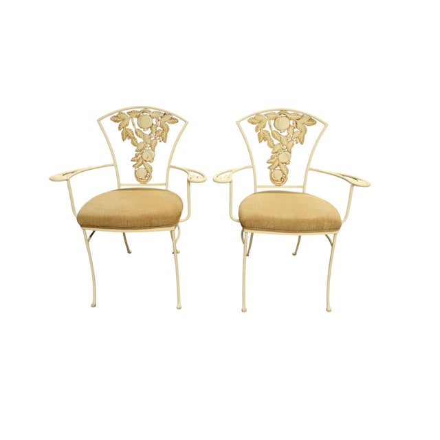 Mid 20th Century Brown Jordan Mid Century Three Piece Pomegranate Iron Patio Set For Sale - Image 5 of 13
