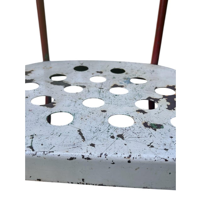 Early 20th Century French Industrial Tubular Metal Armchair Chair Attributed to Rene Malaval For Sale In Atlanta - Image 6 of 8
