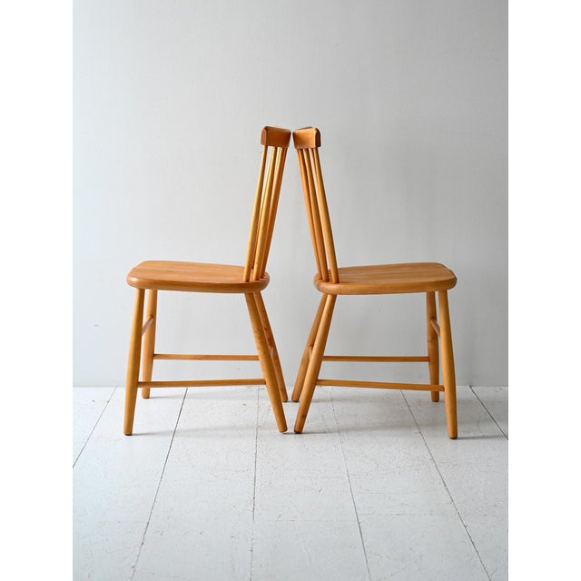 Brown Set of Vintage Scandinavian Pinstolar Model Chairs, 1960s For Sale - Image 8 of 8