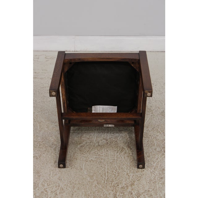 Set of 8 Stickley Mission Oak Dining Room Chairs For Sale - Image 13 of 18