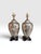 Vintage Silvered Glass Botanical Table Lamps on Chinoiserie Bases - a Pair For Sale - Image 4 of 7