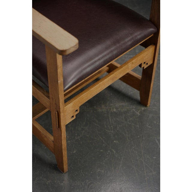 Brown Architectural Desk Chair by Alphonse Siebers For Sale - Image 8 of 17