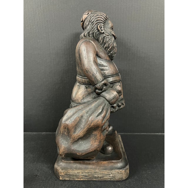 Carved Wood Santa Claus Sculpture Late @0th Century For Sale In New York - Image 6 of 9
