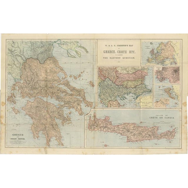Here’s a catalogue entry for your **johnston map of greece and crete**: --- **main title** antique map of greece & crete –...