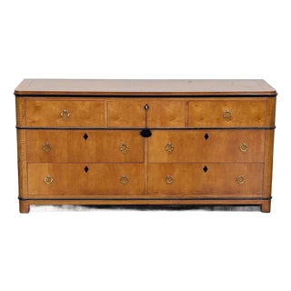 1970s National Mt. Airy 7-Drawer Dresser With Black Accents For Sale