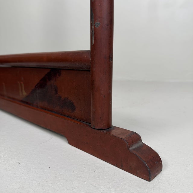 Antique Japanese Ikō Kimono Hanger with Lacquer Decoration, 1920s For Sale - Image 11 of 18