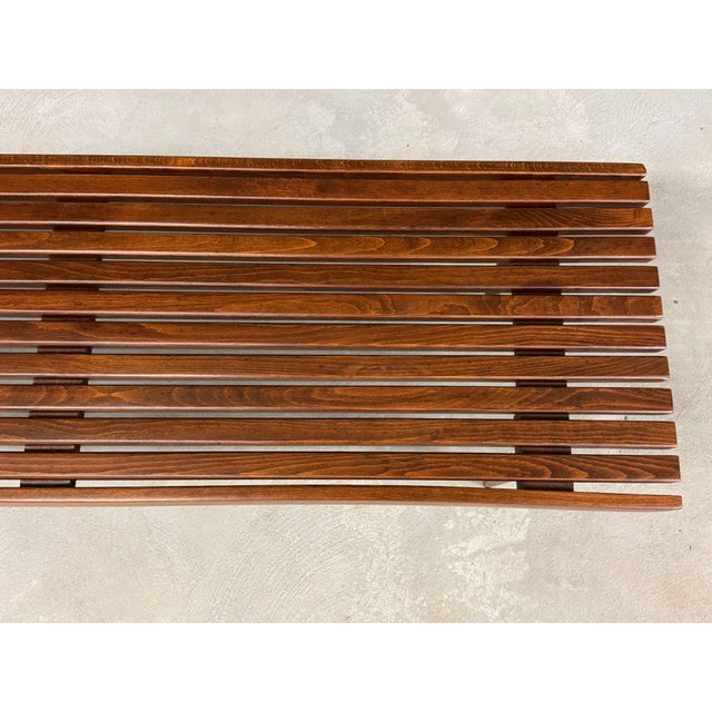 1960s Refinished Slatted Bench Coffee Table For Sale - Image 4 of 6