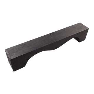 94.5" Inch Long Modern Black Sculpture Bench - 2 For Sale