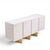 White Baker Kira Mid Century Quartz Front Sideboard Credenza For Sale - Image 8 of 9